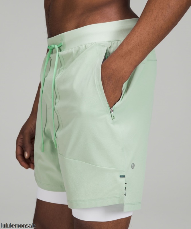 Lululemon Deutschland DELULU840 | Lizenz Zum Zug Gefüttert Kurz 7 Arctic Green